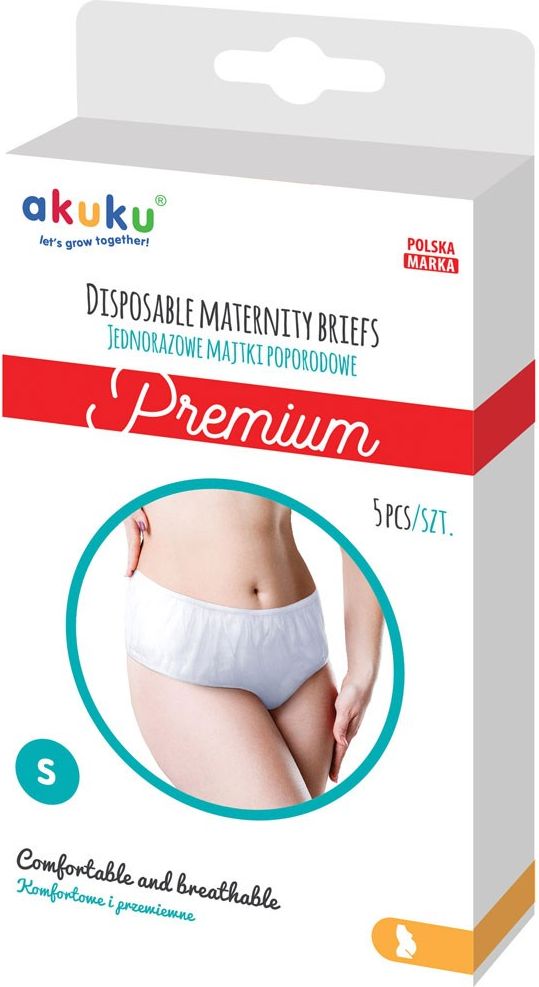 Jednorázové poporodní kalhotky Akuku PREMIUM vel. S 5ks S - obrázek 1