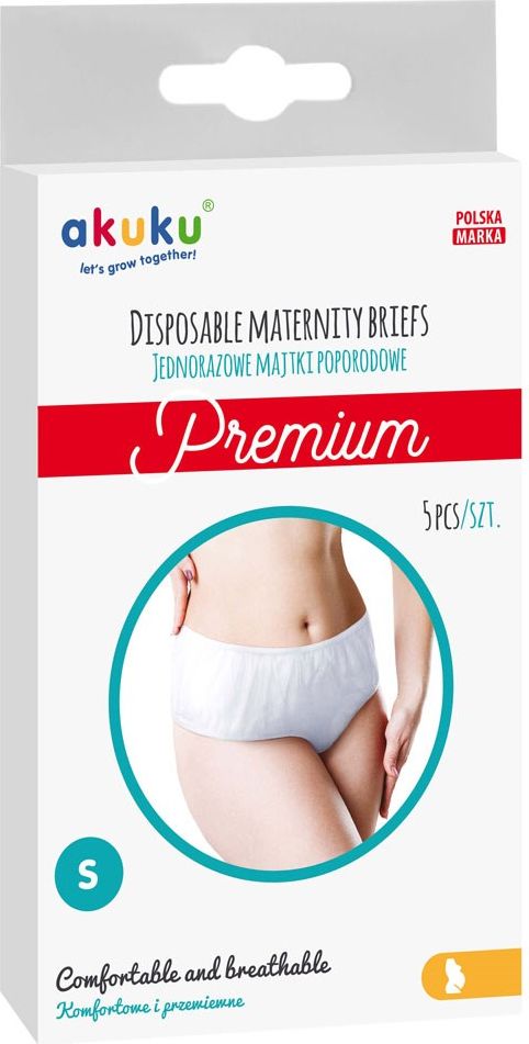 Jednorázové poporodní kalhotky Akuku PREMIUM vel. S 5ks S - obrázek 2