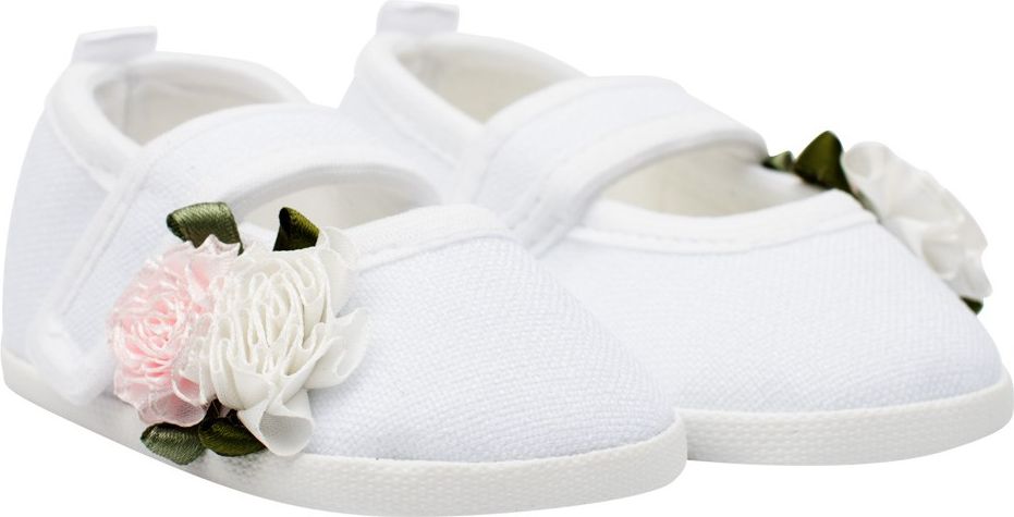Kojenecké capáčky New Baby Linen bílé 3-6 m roses 3-6 m - obrázek 2