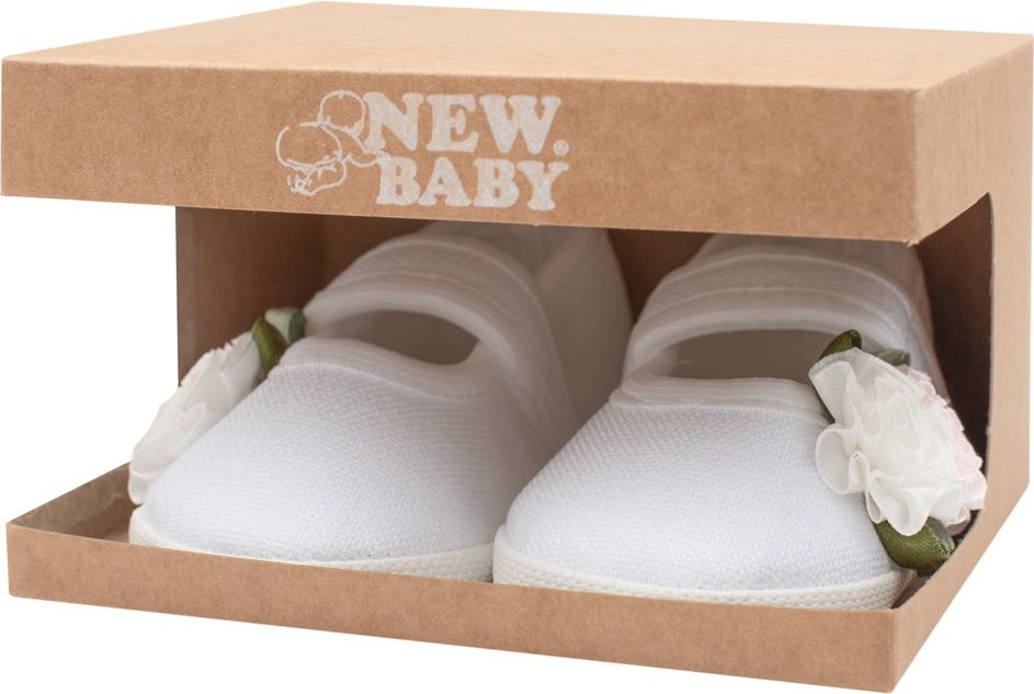 Kojenecké capáčky New Baby Linen bílé 3-6 m roses 3-6 m - obrázek 4