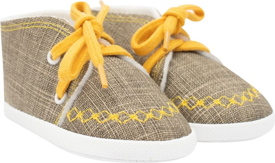Kojenecké capáčky tenisky New Baby jeans mustard 0-3 m 0-3 m - obrázek 2