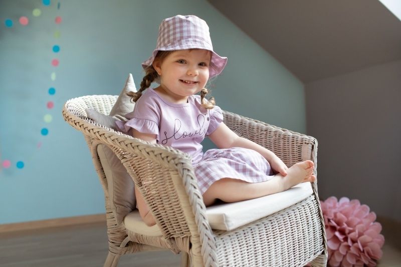 PINOKIO Pinokio Kostkovaná letní sukně Sweet Cherry - lila/bílá 68 (3-6m) - obrázek 3