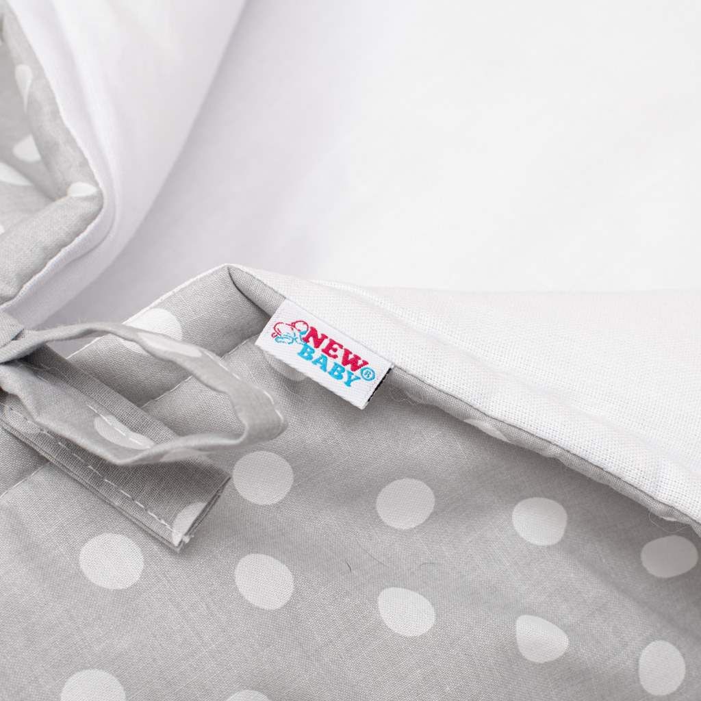 Klasická šněrovací zavinovačka New Baby JACKET šedá s puntíky - obrázek 3