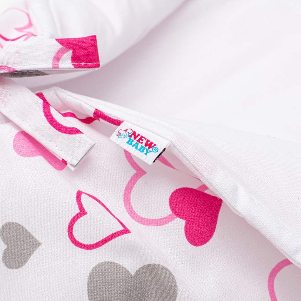 Klasická šněrovací zavinovačka New Baby JACKET růžová srdíčka - obrázek 3