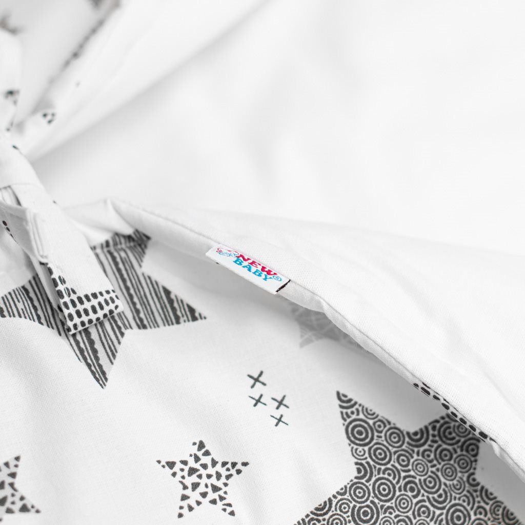 Klasická šněrovací zavinovačka New Baby JACKET bílá hvězdy - obrázek 3