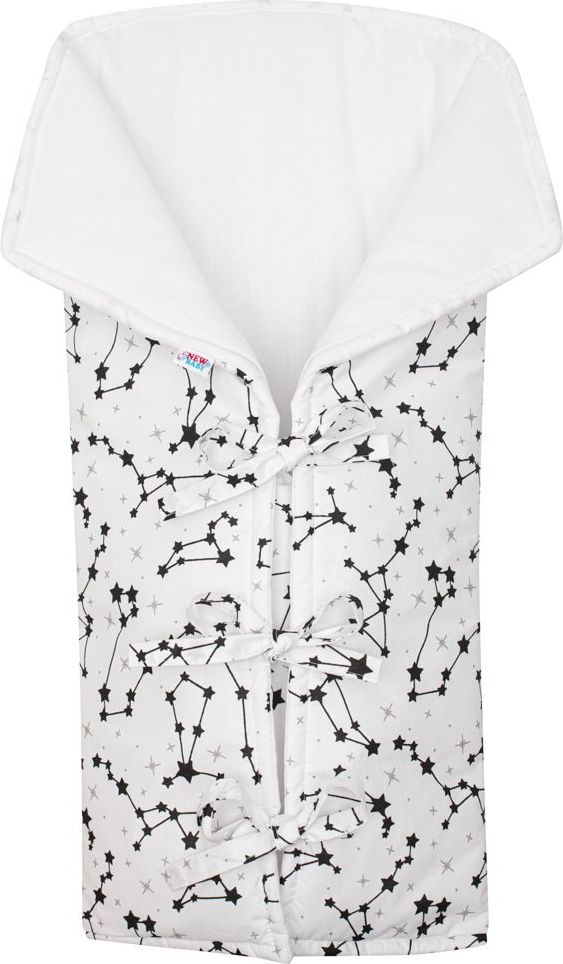 Klasická šněrovací zavinovačka New Baby JACKET nebe bílá - obrázek 1