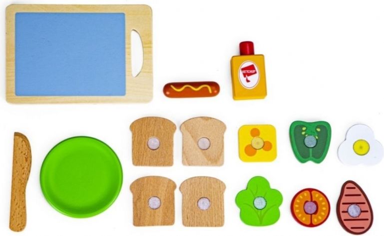 ECO TOYS Eco Toys Dřevěná sada - Snídaně - obrázek 4