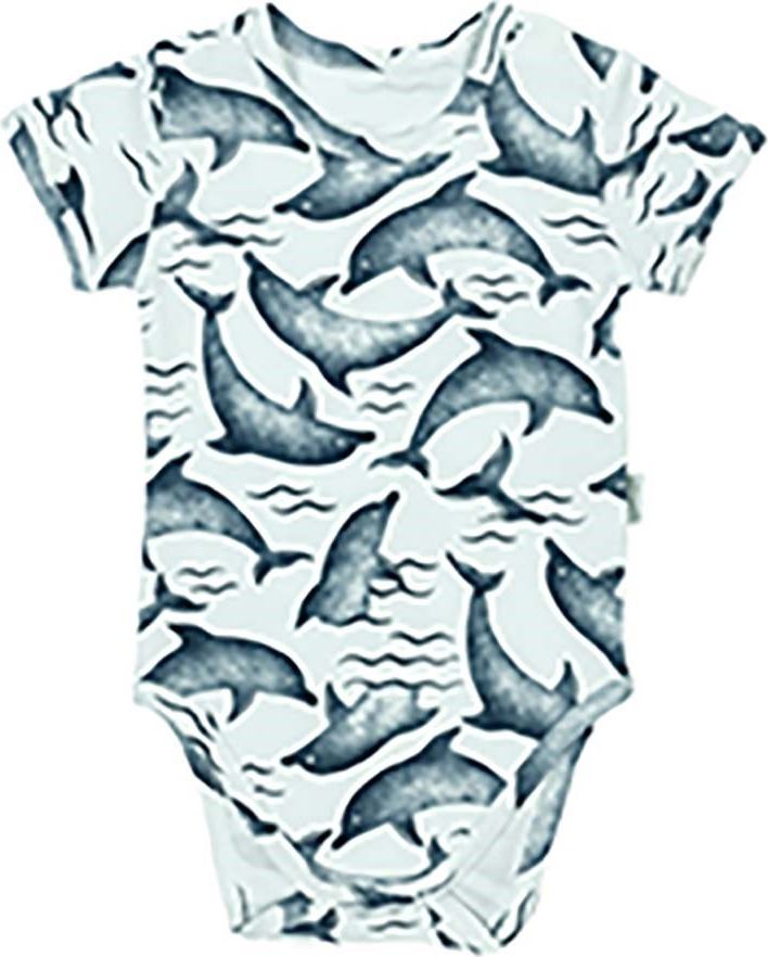 Kojenecké bavlněné body s krátkým rukávem Nicol Dolphin 68 (4-6m) - obrázek 1