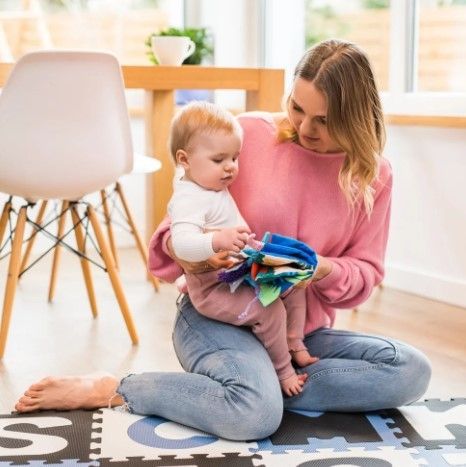 BabyOno BabyOno Pěnové puzzle - Čísla, 10ks, černá/modrá/bílá - obrázek 3