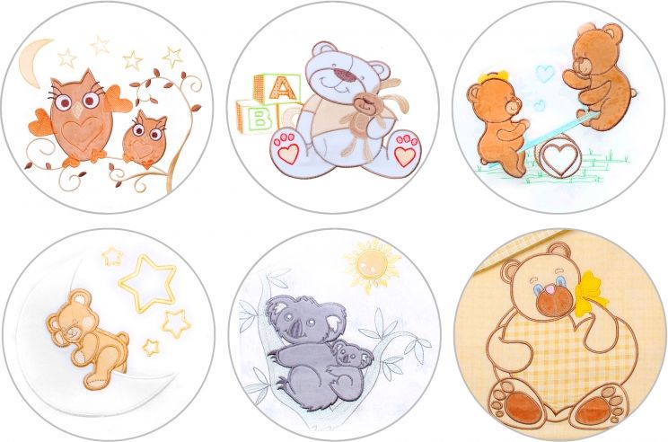 Baby Nellys Baby Nellys 2-dílná sada povlečení do postýlky, dívčí barvy, různé výšivky - obrázek 3