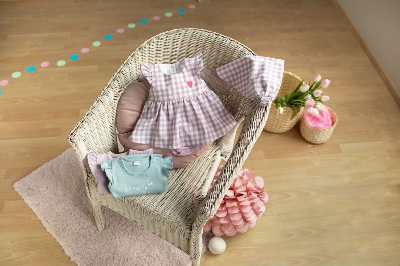 PINOKIO Pinokio Sukničkobody, kr. rukáv Sweet Cherry, kárko, lila 62 (3-6m) - obrázek 2