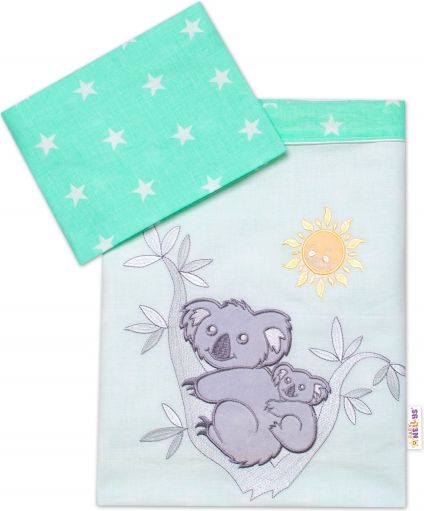 Baby Nellys Baby Nellys 2-dílná sada povlečení do postýlky, neutrální barvy, různé výšivky - obrázek 3