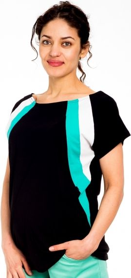 Be MaaMaa Be MaaMaa Těhotenské/kojicí triko, halenka, COMO - černé, vel. XL - obrázek 2