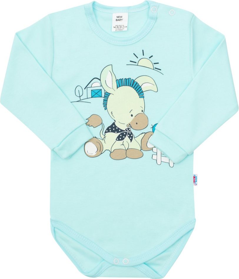 Kojenecké body New Baby Donkey tyrkysové 74 (6-9m) - obrázek 1