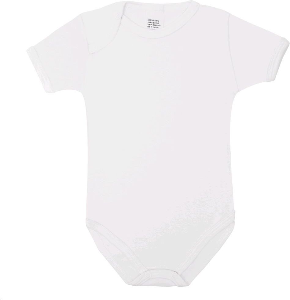 NEW BABY Luxusní body krátký rukáv New Baby - bílé Bílá 98 (2-3r) - obrázek 1