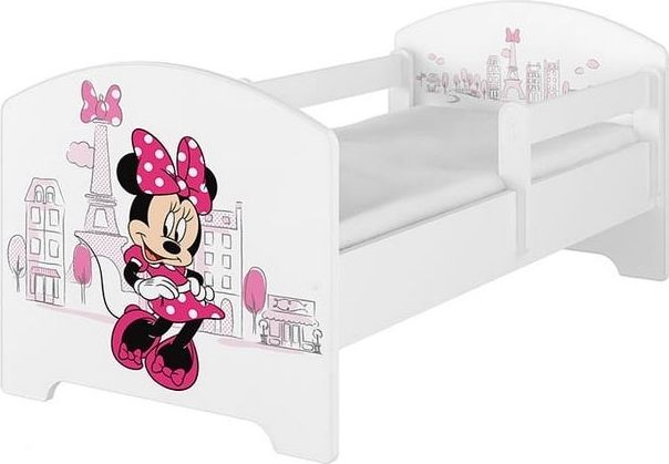 BabyBoo BabyBoo Dětská postel 140 x 70cm Disney - Minnie Paris, bílá - obrázek 1
