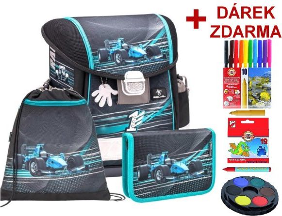 Školní aktovka Belmil Formule Race 3 dílný set - obrázek 1