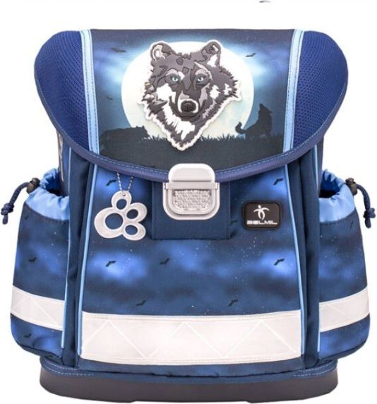 Školní aktovka Belmil Vlk Wolf Moon 3 dílný set - obrázek 3