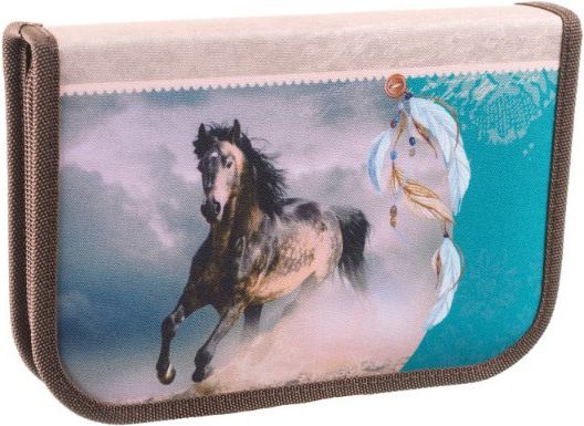Školní jednopatrový penál Kůň Wild Horse Stil - obrázek 2
