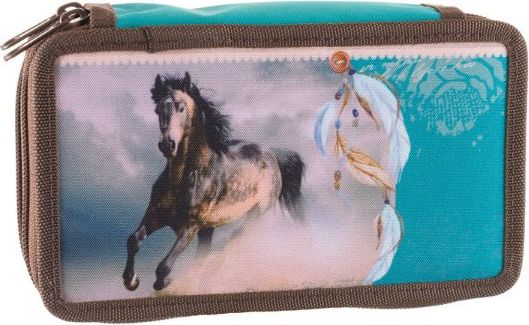 Školní penál dvoupatrové pouzdro Kůň Wild Horse - obrázek 1