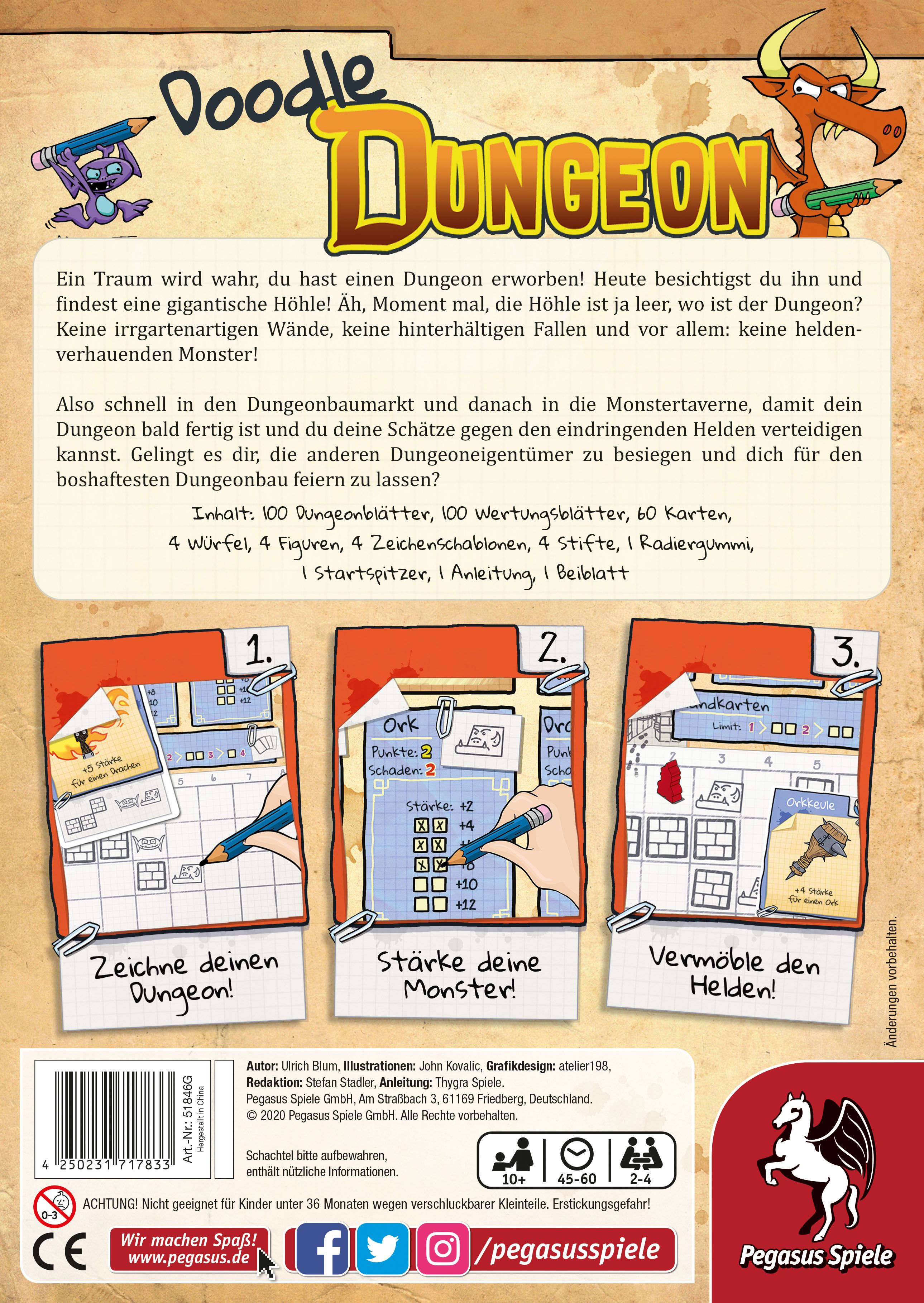 Pegasus Spiele Doodle Dungeon DE - obrázek 2