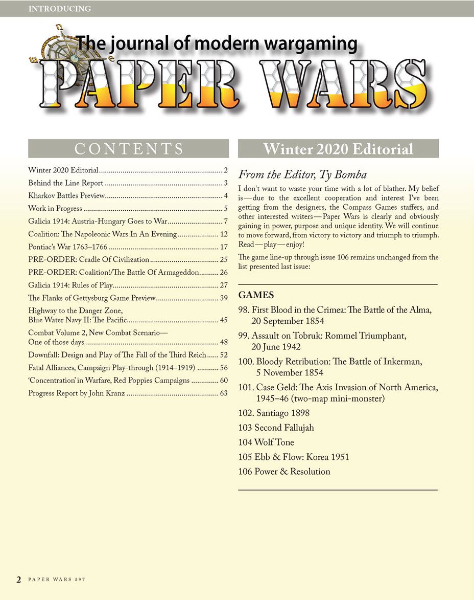 Compass Games Paper Wars Issue 97: Battle for Galicia - obrázek 2