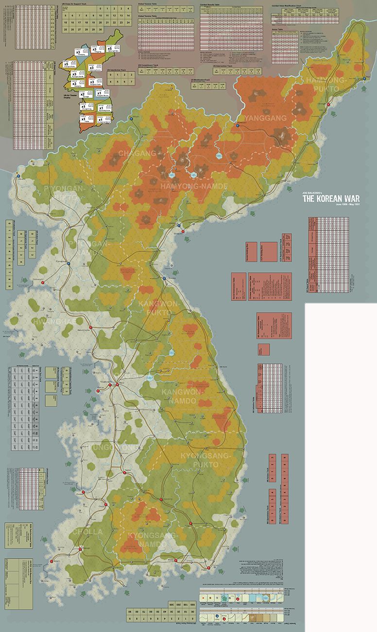 Compass Games The Korean War: June 1950 – May 1951 Designer Signature Edition - obrázek 2