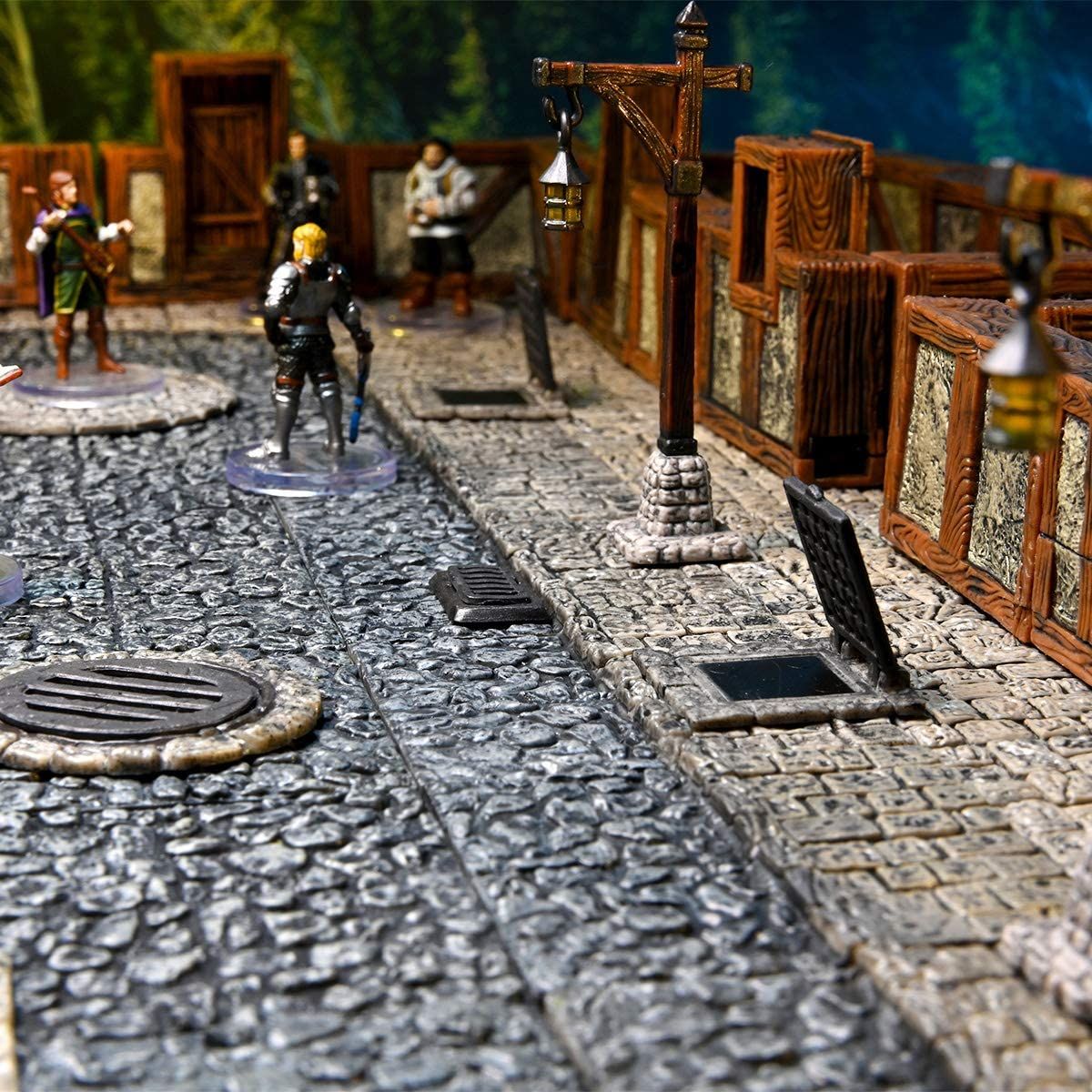 WizKids WarLock Dungeon Tiles: Town & Village - Town Square - obrázek 4
