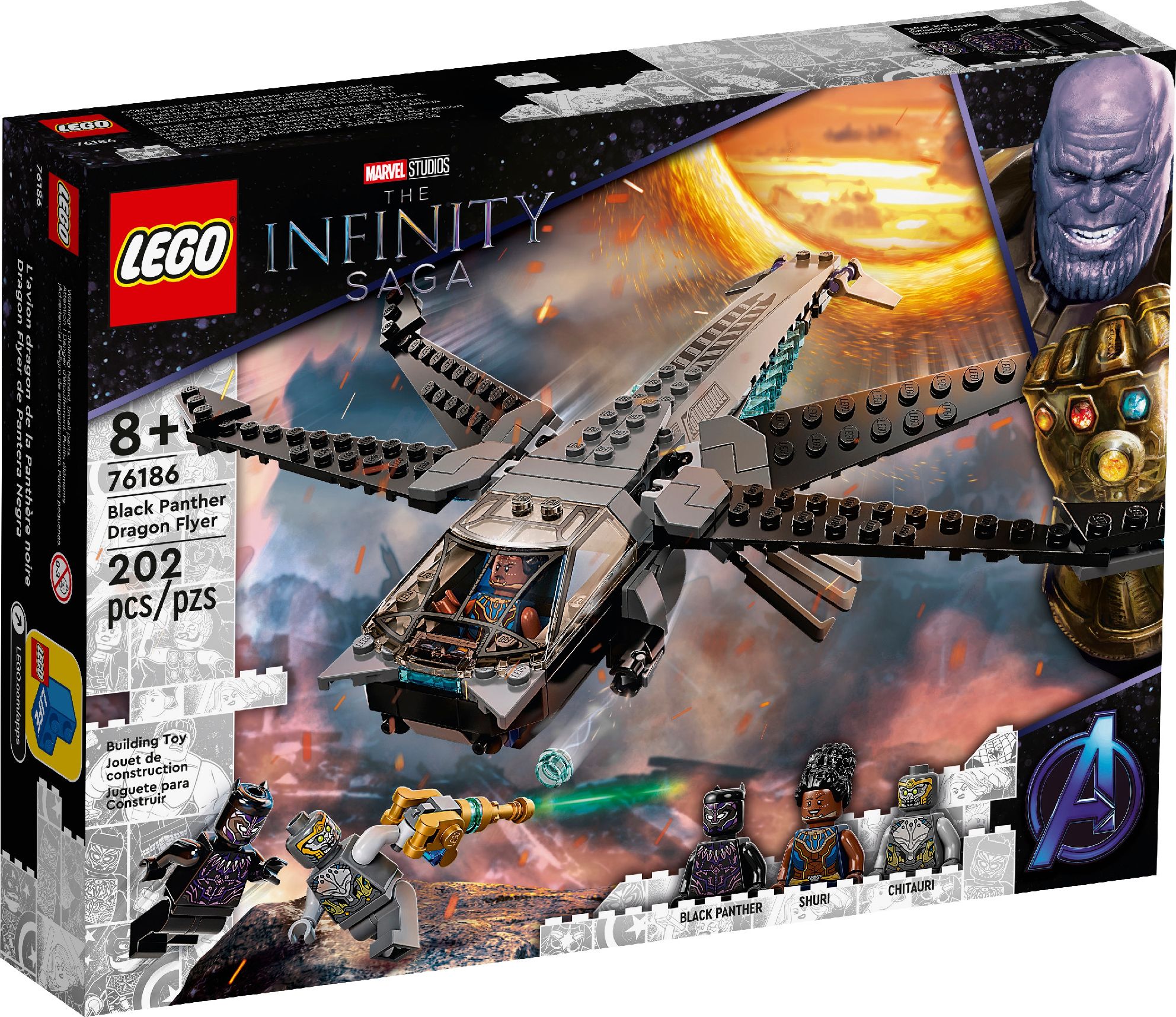 LEGO Black Panther a dračí letoun 76186 - obrázek 1
