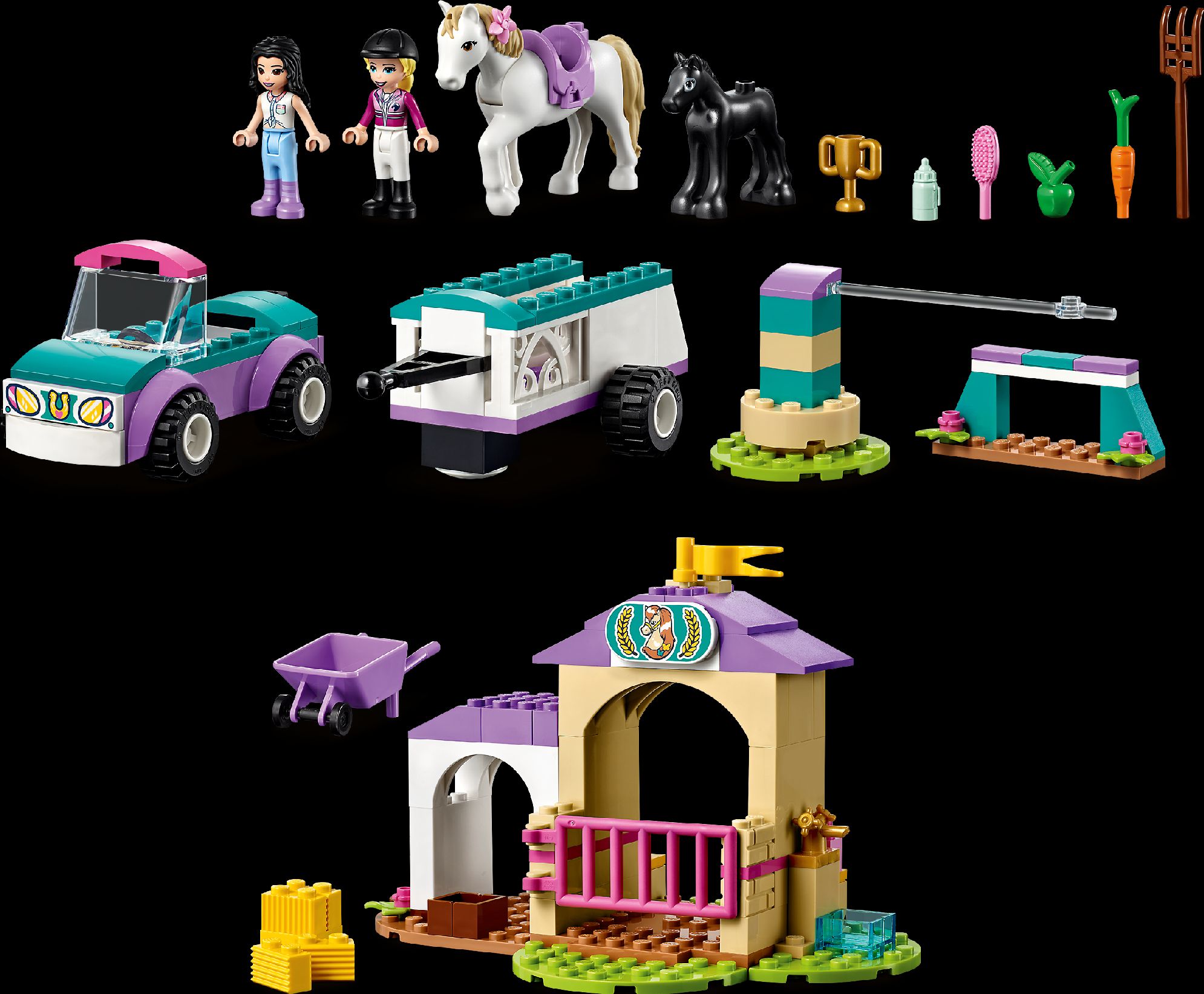 LEGO Auto s přívěsem a výcvik koníka 41441 - obrázek 8