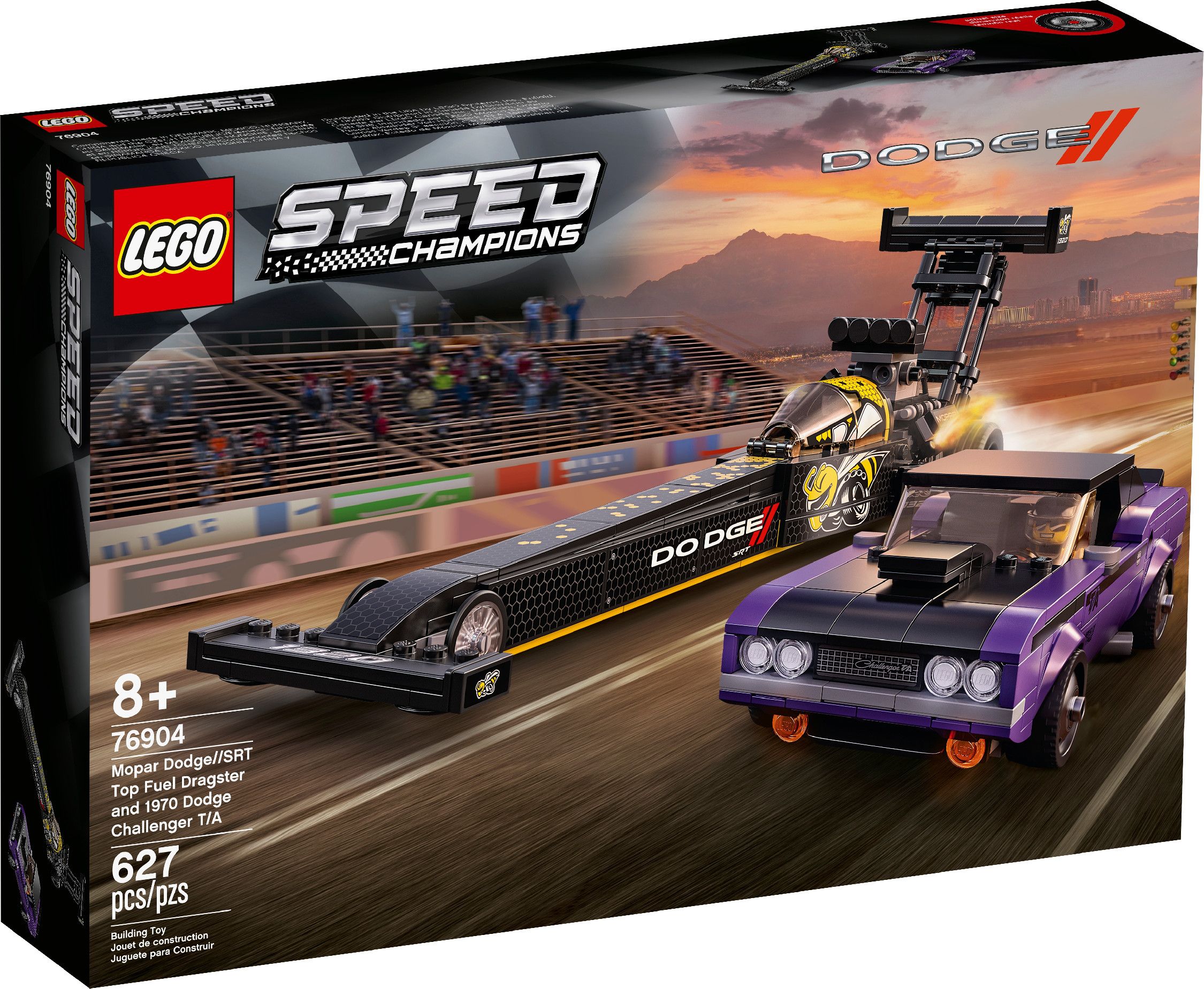 LEGO Mopar Dodge//SRT Top Fuel Dragster a 1970 Dodge Challenger T/A 76904 - obrázek 2