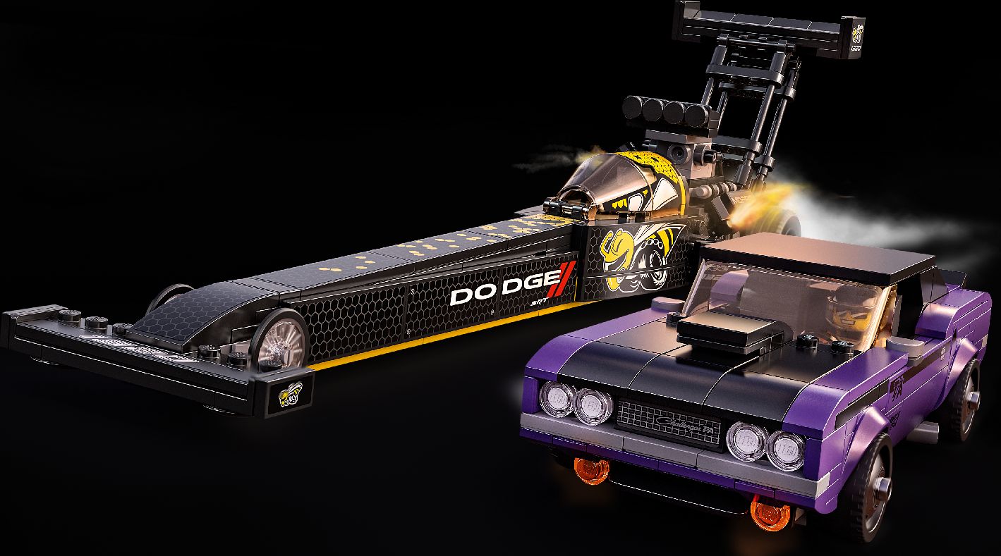 LEGO Mopar Dodge//SRT Top Fuel Dragster a 1970 Dodge Challenger T/A 76904 - obrázek 3