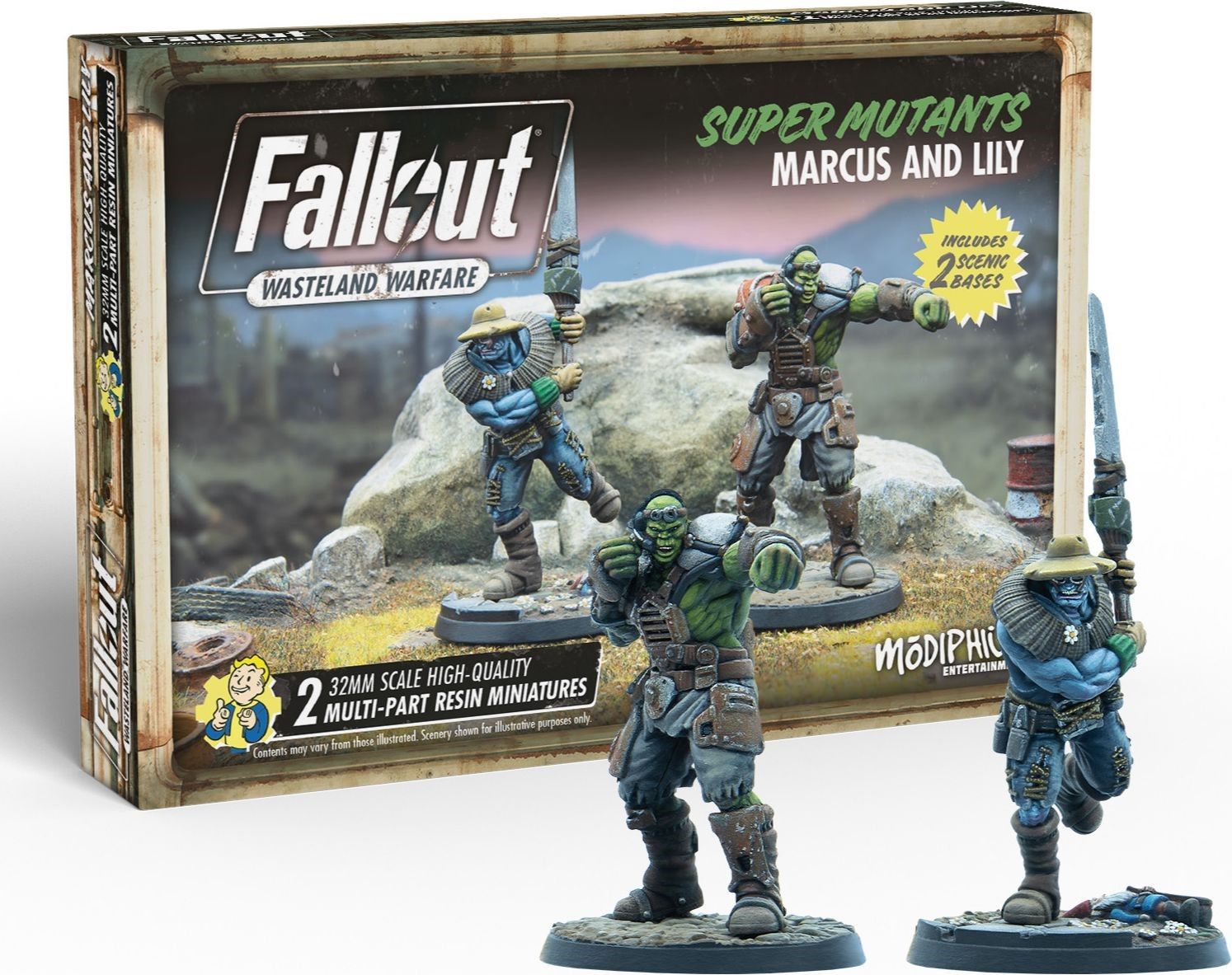 Modiphius Entertainment Fallout: Wasteland Warfare - Super Mutants: Marcus and Lily - obrázek 1