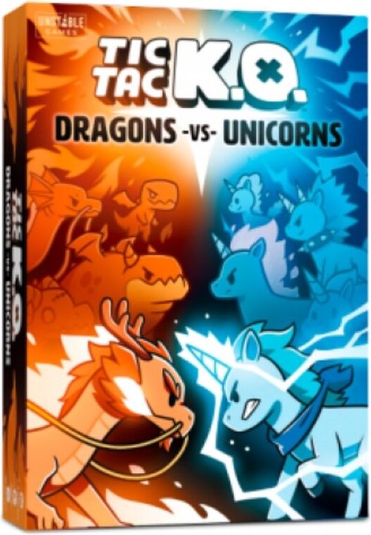 TeeTurtle Tic Tac KO Dragons VS Unicorns - obrázek 1