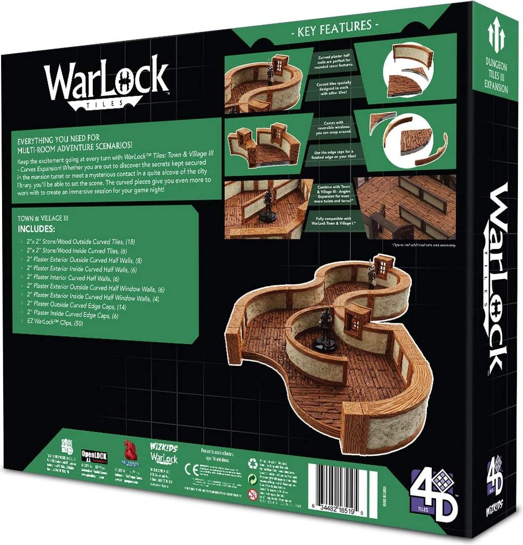 WizKids WarLock Tiles: Town & Village III - Curves - obrázek 2