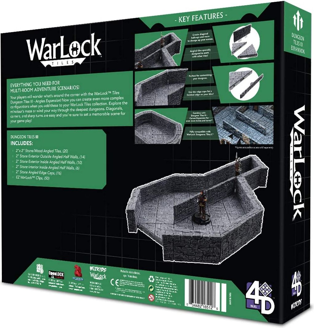 WizKids WarLock Tiles: Dungeon Tile III - Angles - obrázek 2