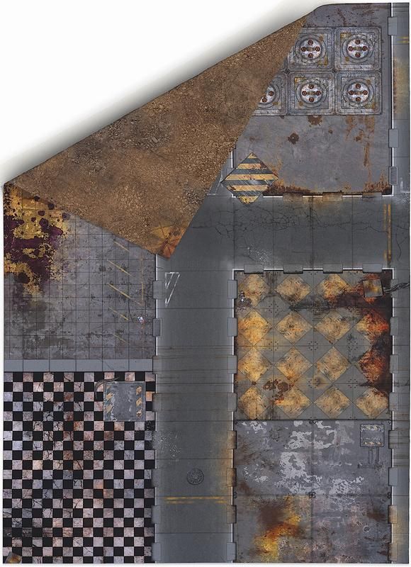 Gamemat.eu Oboustranná herní podložka 44"x30" (112x76 cm) - různé motivy Varianta: Quarantine and Fallout Zone - obrázek 1