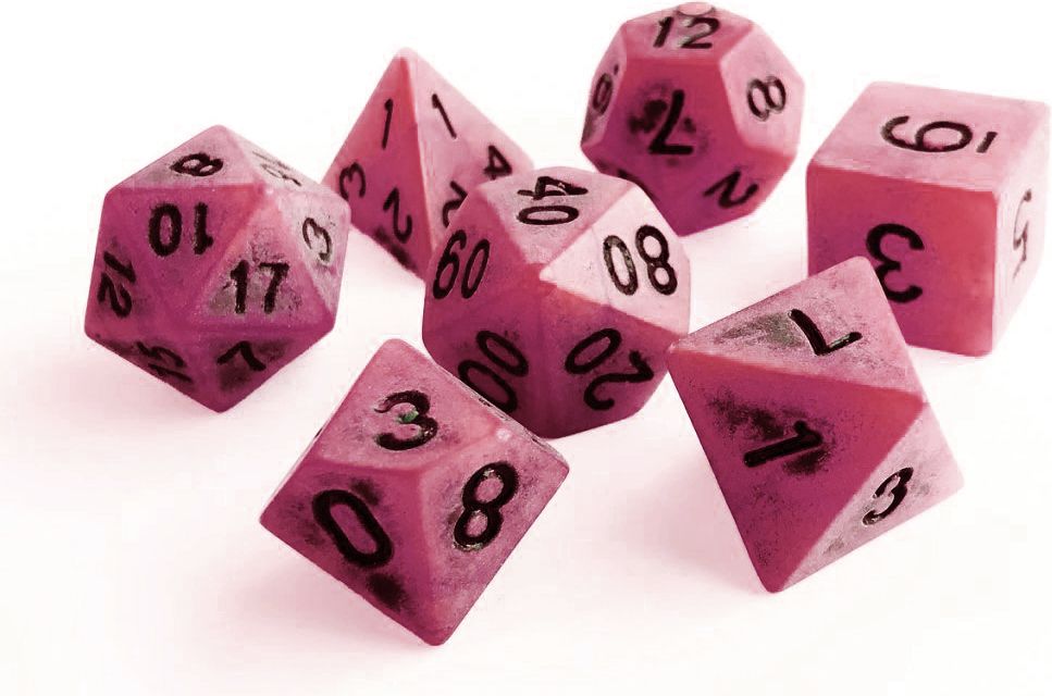TLAMA games Sada 7 "kamenných" kostek pro RPG Barva: Šedá - obrázek 4