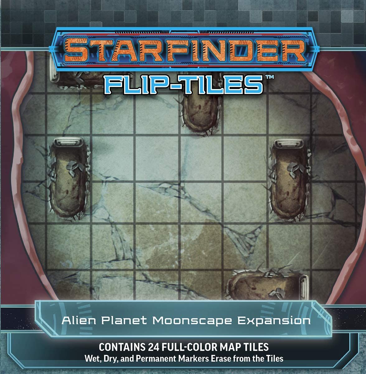 Paizo Publishing Starfinder Flip-Tiles: Alien Planet Moonscape Expansion - obrázek 1
