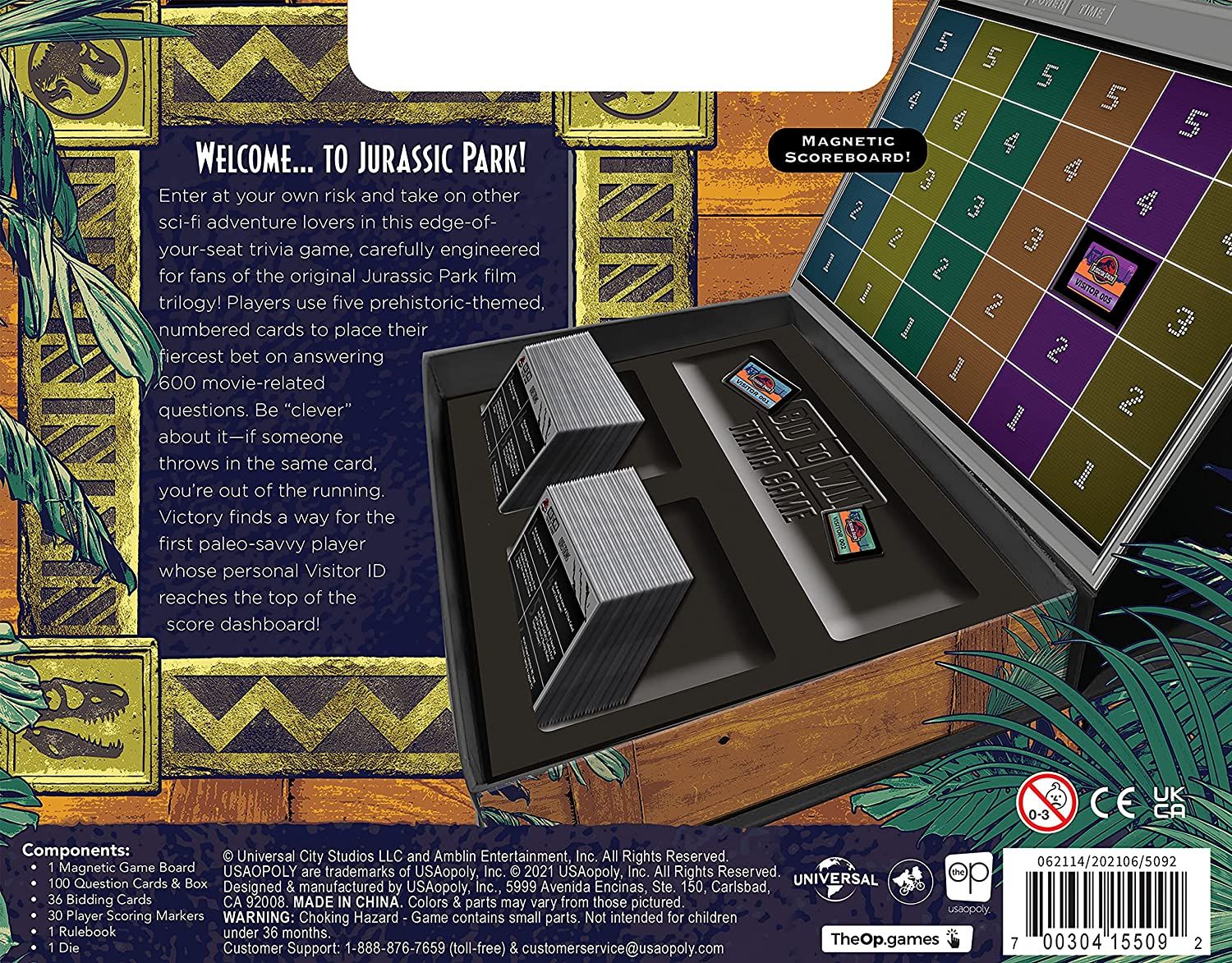 USAopoly Jurassic Park Bid to Win Trivia - obrázek 2