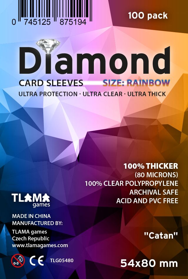 TLAMA games Obaly na karty Diamond Rainbow: "Catan" (54x80 mm) - obrázek 1