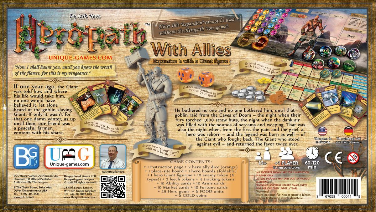 Unique Board Games Heropath: With Allies - obrázek 2
