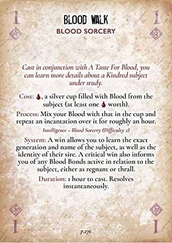 Modiphius Entertainment Vampire: The Masquerade, Discipline and Blood Magic Card Deck - obrázek 3