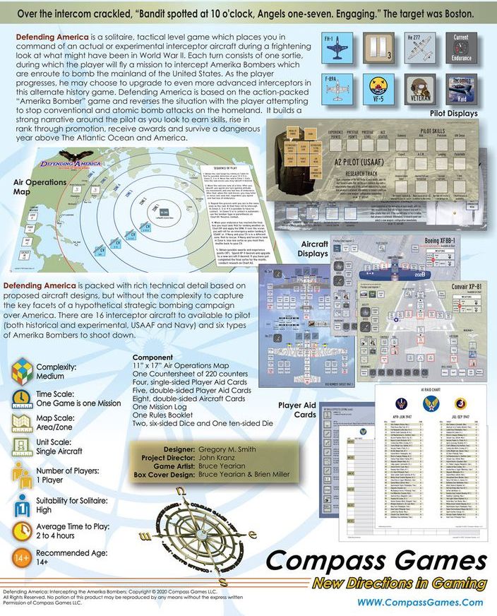 Compass Games Defending America: Intercepting the Amerika Bombers 1947-48 - obrázek 2