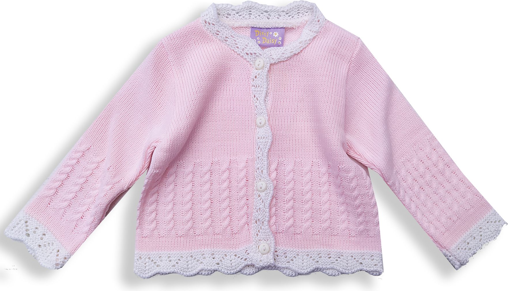 Dizzy Daisy Kojenecký svetr pro miminka dívčí růžový B Velikost: 68 - obrázek 1