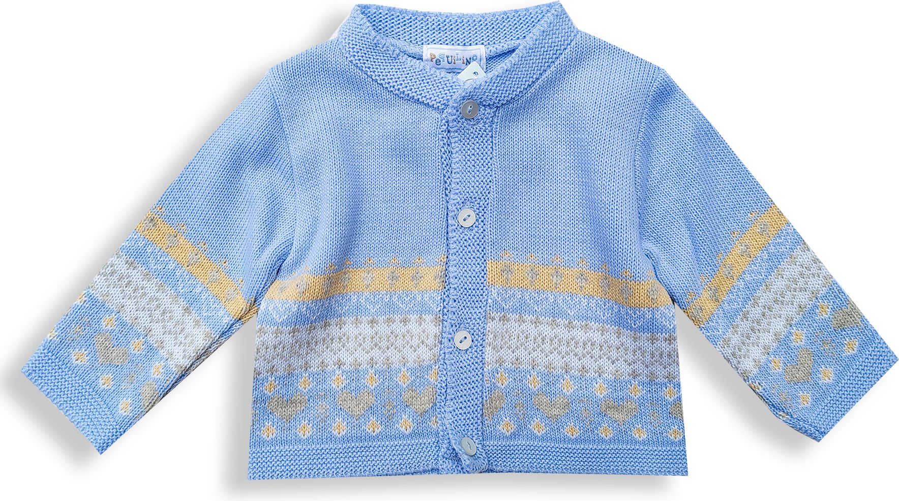 Pequilino Kojenecký svetr pro miminka chlapecký modrý A Velikost: 68 - obrázek 1