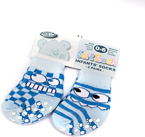 Soft touch Ponožky kojenecké chlapecké protiskluz velikost ponožek: 0-15 (0-6 měsíců) - obrázek 1