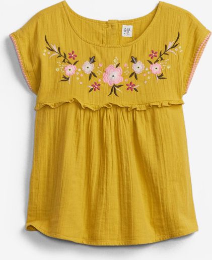 EMB Woven Top dětský GAP | Žlutá | Dívčí | L - obrázek 1