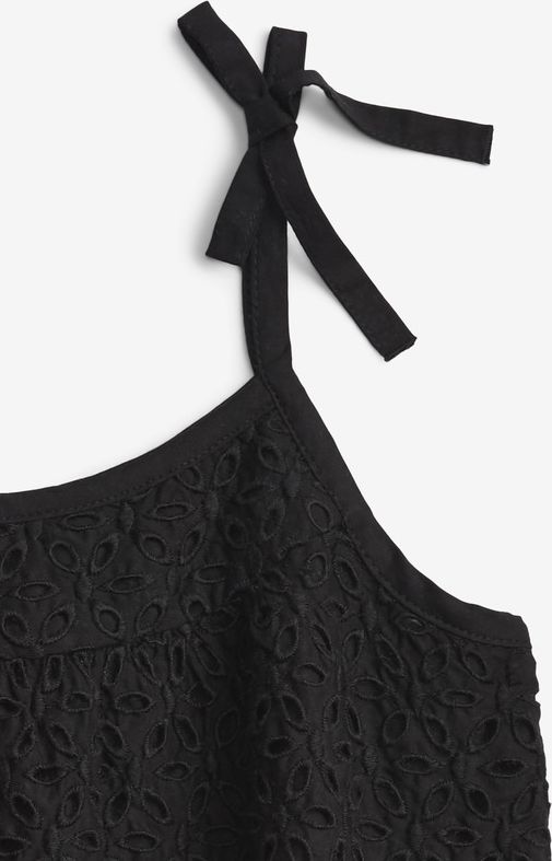 Eyelet Trapeze Šaty dětské GAP | Černá | Dívčí | XS - obrázek 3