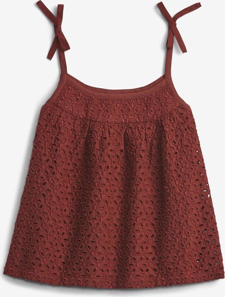 Strappy Eyelet Tílko GAP | Červená | Dívčí | XL - obrázek 1